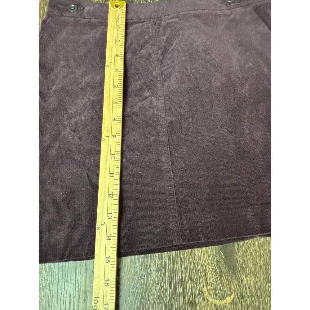Banana Republic Mini Skirt Purple Corduroy Zipper Cotton Blend Size 4 189 - Picture 6 of 6